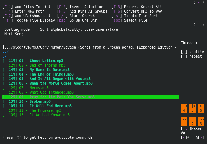 Archivos de selección de Mp3blaster