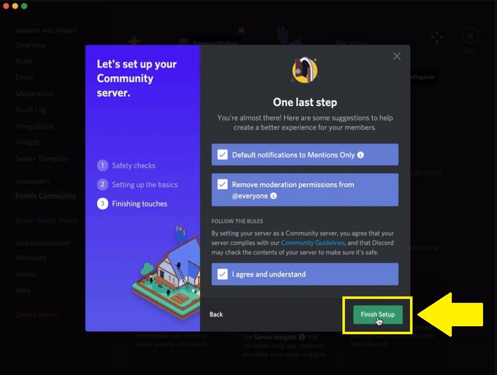 Discord Stage Channels Finalizar servidor de configuración