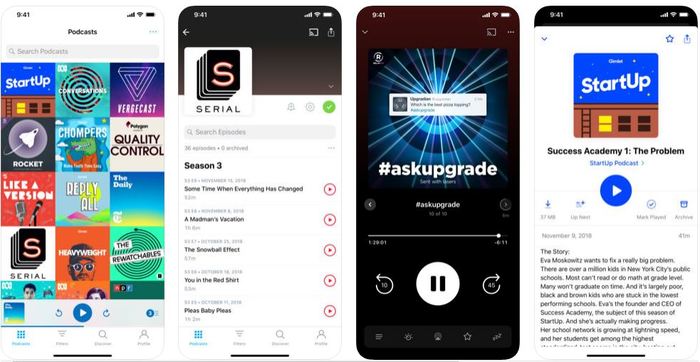 Las mejores aplicaciones de podcasts iOS 2019 Pocketcasts