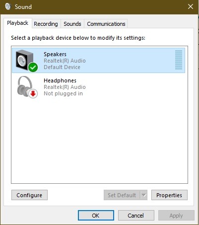 Solucionar problemas con los parlantes gráficos de aislamiento de dispositivos de audio de Windows