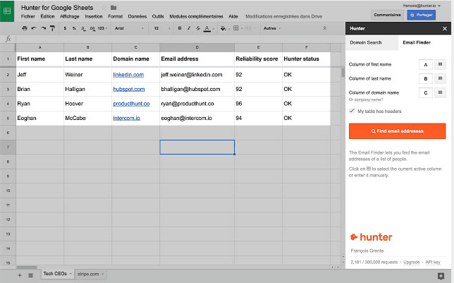 google-sheets-add-ons-correo-cazador