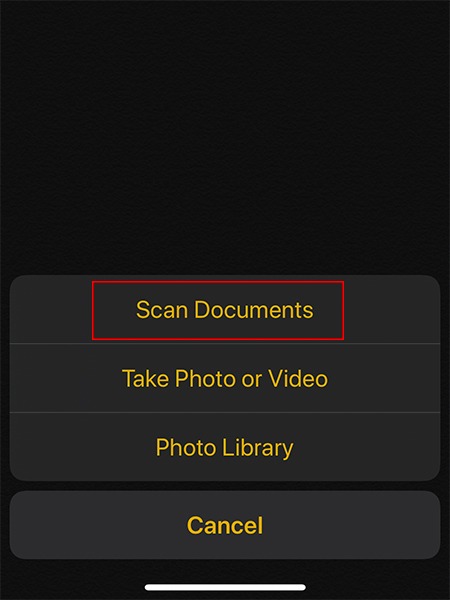 Escanear documentos Notas Opción de escaneado