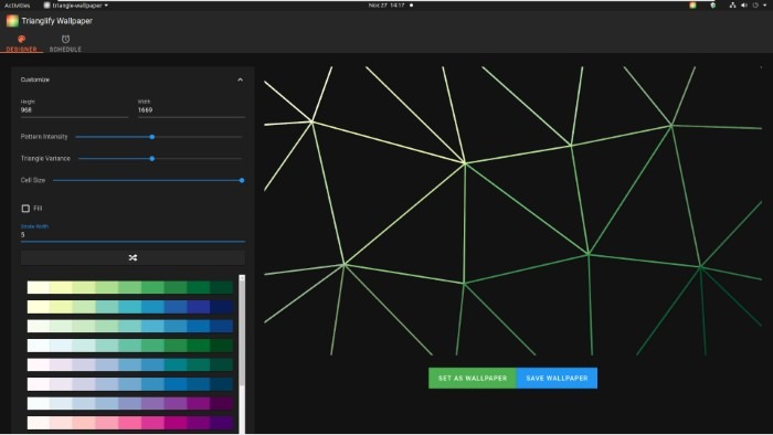 Crea fondos de pantalla abstractos con Trianglify No Fill