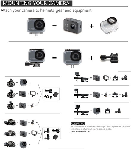 Revise las configuraciones de la cámara de acción Akason