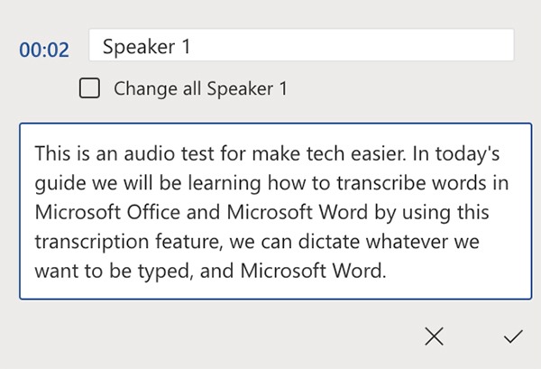 Transcribir audio Microsoft Word Editar transcripción