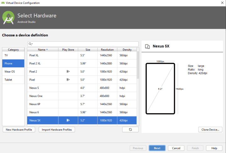 android-studio-select-hardware