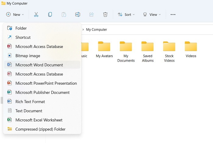 Menús contextuales de Win11 Opciones de carpeta Menús contextuales