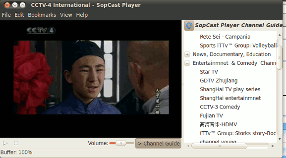 sopcast-player en acción 