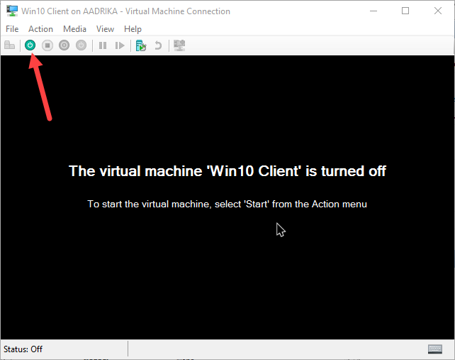 máquina virtual win10 hyper-v conectada