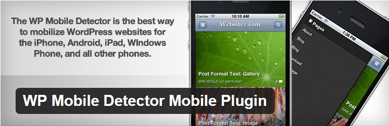 Complemento de WordPress para WP Mobile Detector.