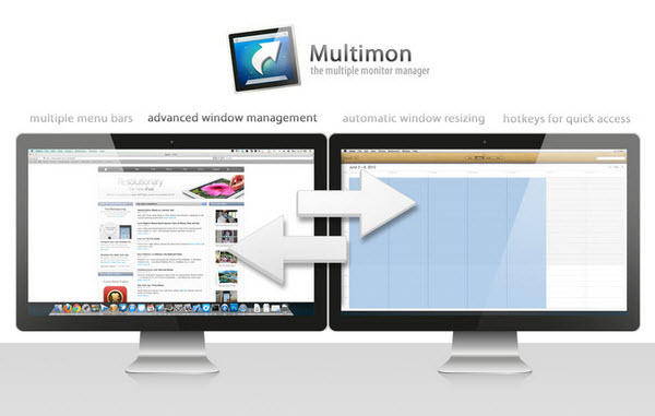 Multimon: aplicación de administración de múltiples monitores y ventanas para Mac.