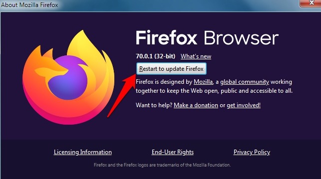 Reducir el uso de memoria de Firefox Menú Ayuda Acerca de la actualización de reinicio de Firefox