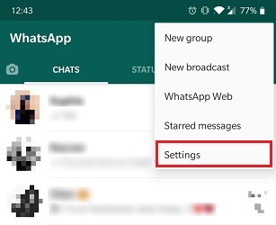 Cómo leer mensajes Configuración invisible de Whatsapp