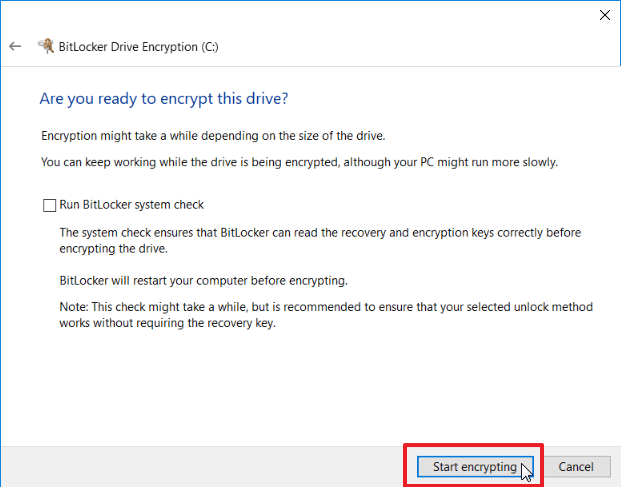 bitlocker-start-encrypting