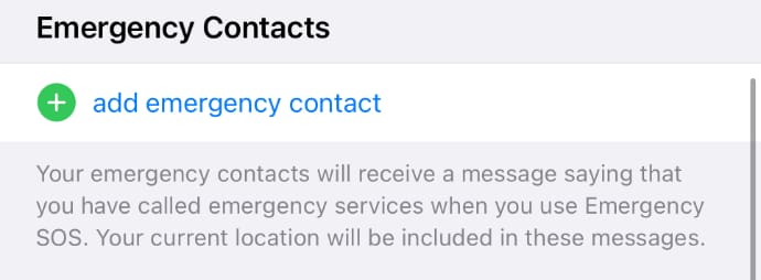 Configurar identificación médica Iphone Android Contactos de emergencia
