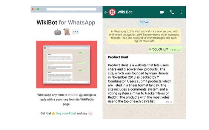 Mejores aplicaciones Usuarios de Whatsapp Wikibot