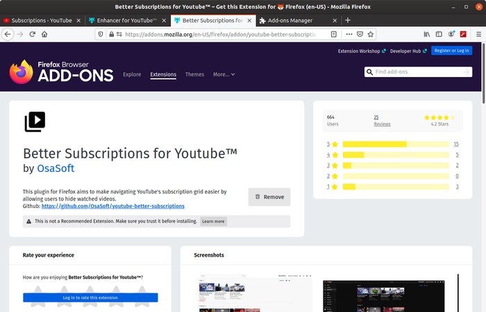 Firefox Mejor Youtube Mejores Suscripciones Complemento