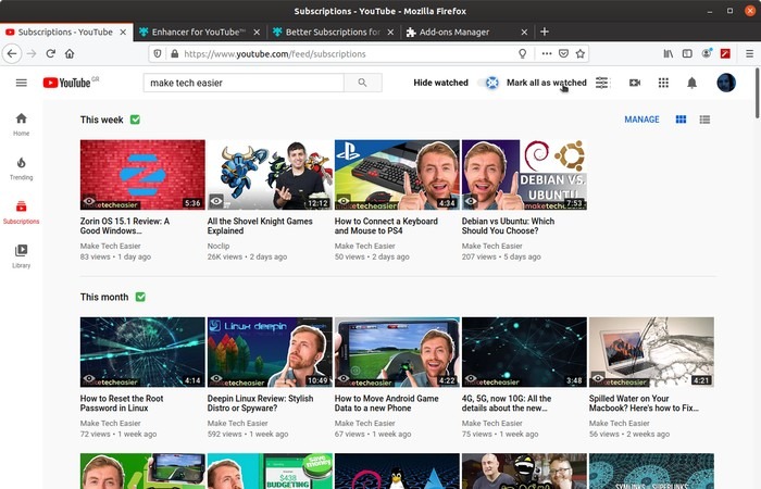 Firefox Mejor Youtube Marcar Como Visto