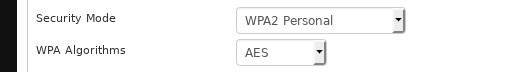 Elija WPA2 con cifrado AES