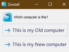Zinstall Winwin Seleccione una computadora vieja o nueva