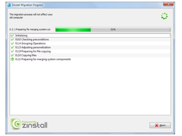 Zinstall Winwin PC Transferencia en línea