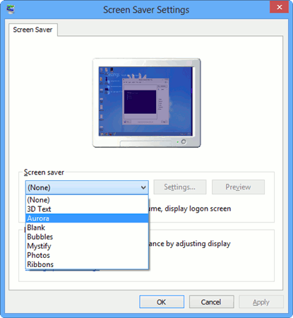 establecer-el-protector-de-pantalla-aurora-en-windows-8