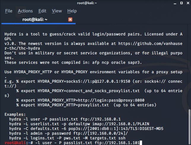 Lista de herramientas de penetración Kali Linux Hydra