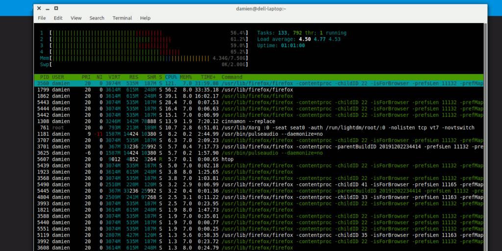 System Monitor Htop Ubuntu Featured