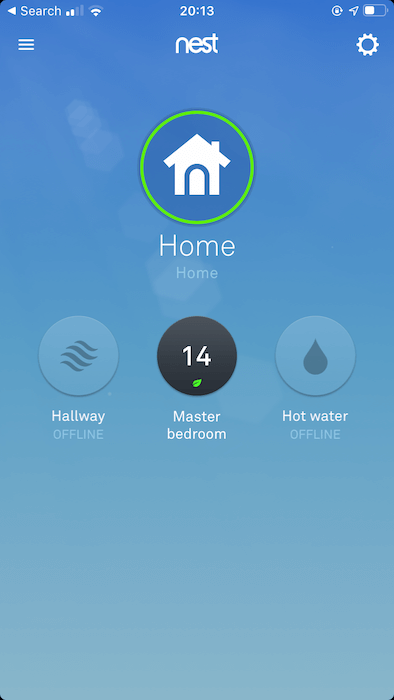 Puedes ver todos tus termostatos Nest, dentro de la aplicación Nest para Android e iOS.