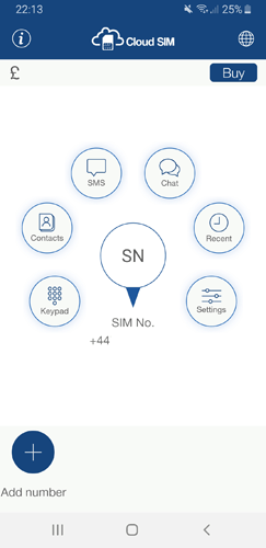 Perfil de la aplicación Virtual Sim Cloud Sim