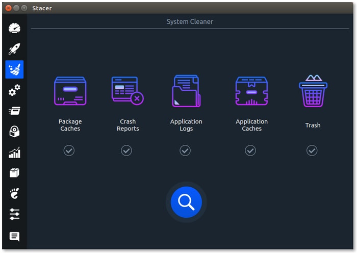 Herramientas de limpieza del sistema Linux Stacer