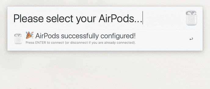 Alfred Workflows Airpods Conector