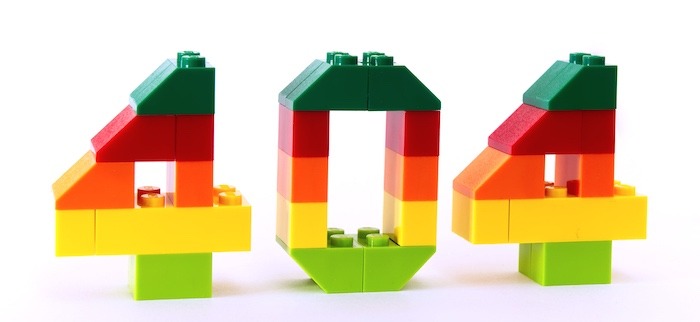 Principales errores del sitio web Http 404 Lego