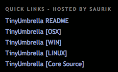 TinyUmbrella-Enlaces rápidos