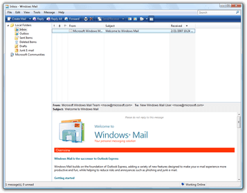 interfaz de correo de Windows-live-mail