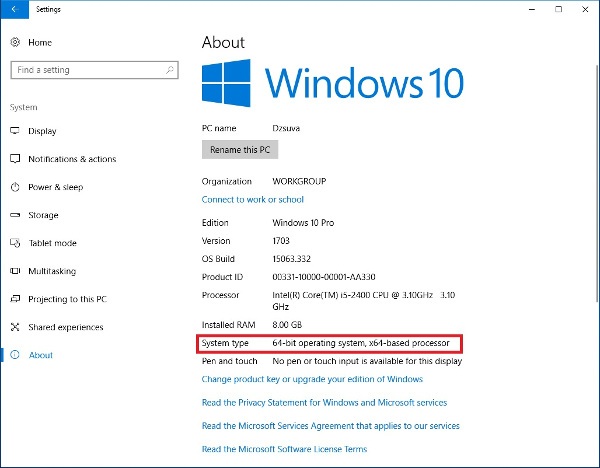 Windows-10-32-a-64-acerca de la configuración