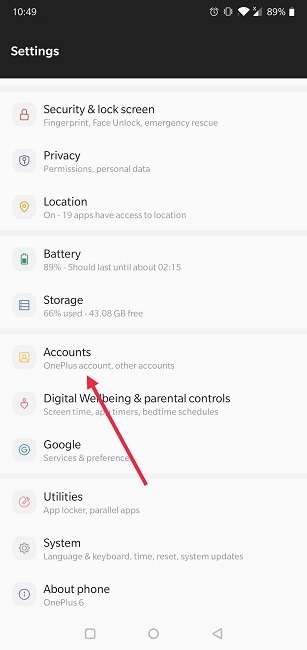 Cómo cambiar las cuentas de configuración de Android de la cuenta de Google