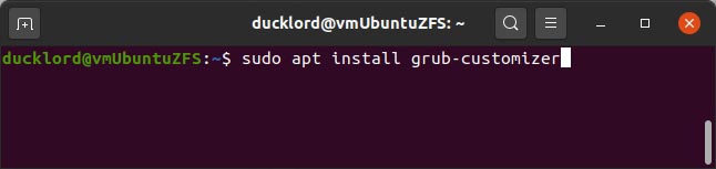 Fácil cambio de fondo de Grub Sudo Apt Install