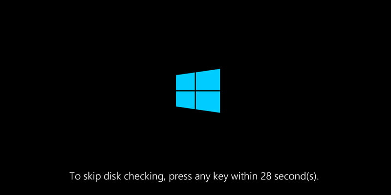 Cómo cambiar el tiempo de cuenta regresiva de Chkdsk en Windows