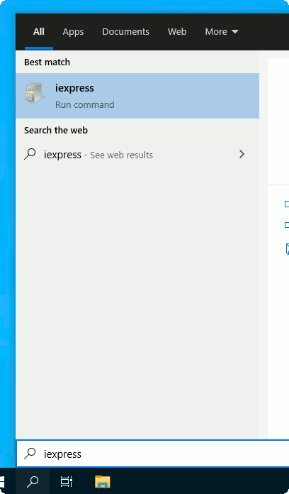 Windows10 Ejecutar Iexpress