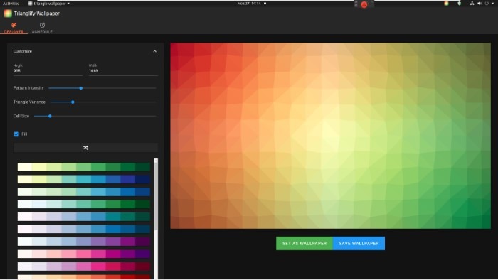 Crear fondos de pantalla abstractos con resolución Trianglify