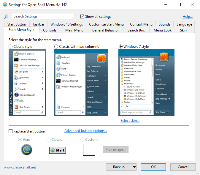 Abrir configuración de shell