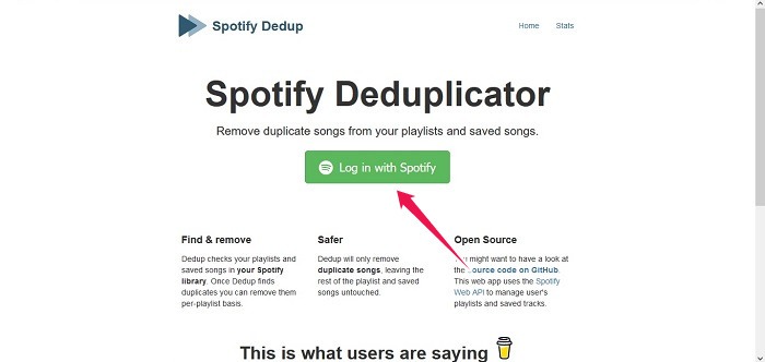 Eliminar duplicados de la lista de reproducción de Spotify Dedup Iniciar sesión en Spotify