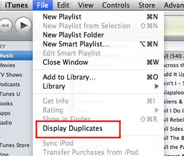 itunes-menu-file-display-duplicates