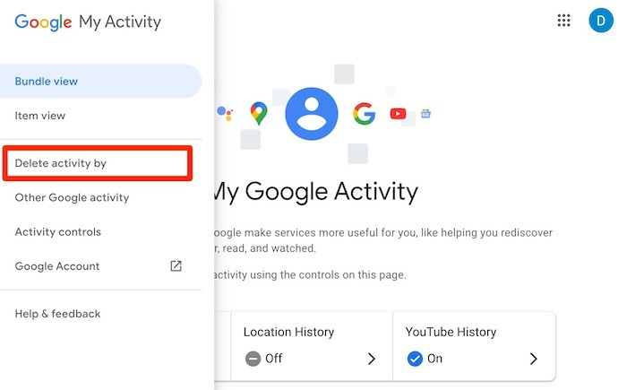 Eliminar el historial de búsqueda de Google Mi actividad