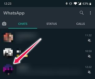 Cómo enviar mensajes que desaparecen Android Whatsapp Toque la foto de perfil