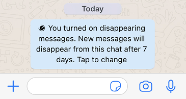 Cómo enviar mensajes que desaparecen Ios Ver en el chat