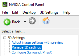 Nvidia y AMD Anti Lag Nvidia Paso 1