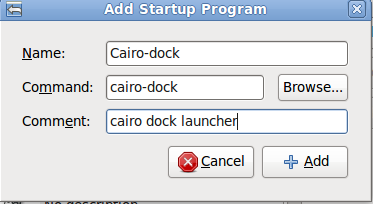 inicio automático del cairo-dock