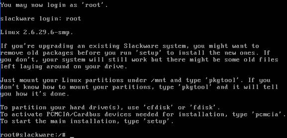 Slackware13-iniciar sesión